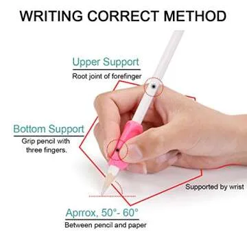 ChenYi Pencil Grils, Writing Aid Grip Posture Correction Ergonomic Pencil Holder Grips Handwriting Grips Assorted Colors Kids Toddler Adults Special Needs Righties Lefies (10pcs)