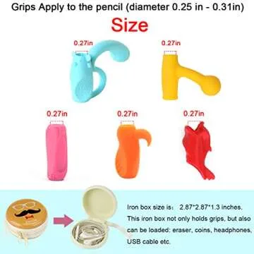 ChenYi Pencil Grils, Writing Aid Grip Posture Correction Ergonomic Pencil Holder Grips Handwriting Grips Assorted Colors Kids Toddler Adults Special Needs Righties Lefies (10pcs)