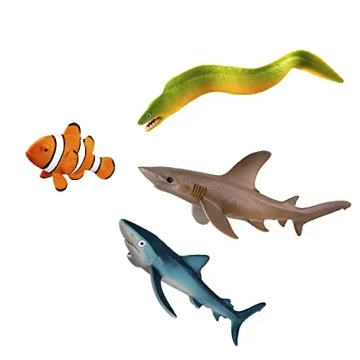TOYMANY 14-Piece Sea Animal Figurines Set for Kids