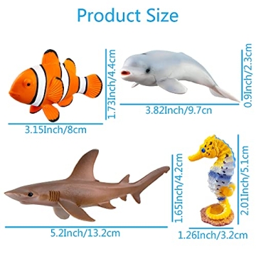 TOYMANY 14-Piece Sea Animal Figurines Set for Kids