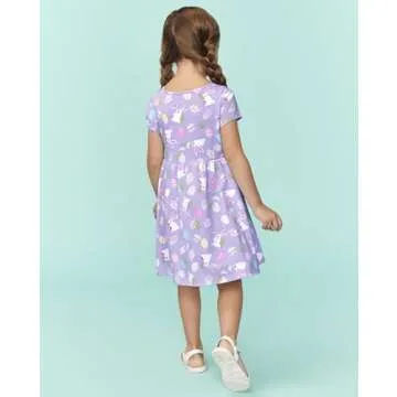 Stylish Toddler Girls' Purple Bunnies Dress for Any Occasion
