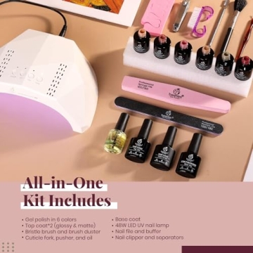 Beetles Gel Nail Polish Kit with UV Light for DIY Nails