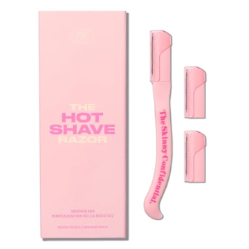 The Skinny Confidential Hot Shave Dermaplane Razor - Gentle & No Peach Fuzz Face Razors for Women fo...