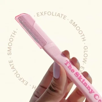 The Skinny Confidential Hot Shave Dermaplane Razor - Gentle & No Peach Fuzz Face Razors for Women for Smooth & Radiant Skin - Facial Hair Shaving & Exfoliating Skincare, Dermaplaning Tool Face Shaver