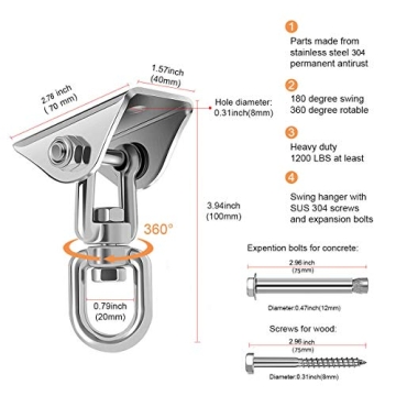 BELSIANG Adult Sex Swing and 360 Degree Spinning Indoor Swing, Sex Swing Set with Premium Paint Stand and Widened Thick Comfortable Swing for Couples Ceiling (Pillow Extreme, Black)