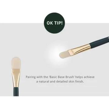 [SOO ADOR] okhee Wide Concealer & Detail Base Brush PIV06 - Perfect for Seamless Concealer Application and Base Detailing | Designed by K-Pop Makeup Artist Seo Ok | Makeup Brush Base Brush