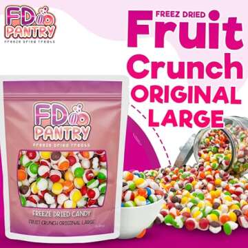 Fruit Crunch Original Candy Freeze Dried - 16oz Assorted Flavors Pouch - Great Gift Snack 1lb