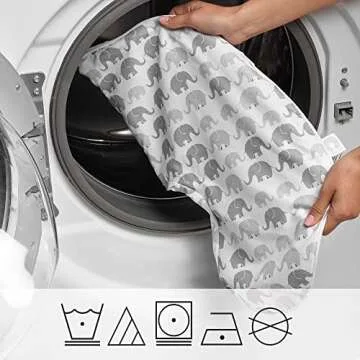 Boppy Original Nursing Pillow, Gray Elephants Plaid, Ergonomic Nursing Essentials for Bottle and Breastfeeding, Firm Fiber Fill, with Removable Pillow Cover, Machine Washable