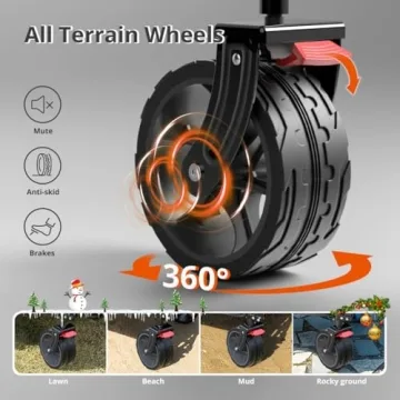 220L Collapsible Wagon with Big Wheels - Heavy Duty Utility Foldable Cart, All-Terrain Wheel & Drink Holders Portable Grocery Carts for Outdoor, Travel, Camping, Beach, Garden,Fishing