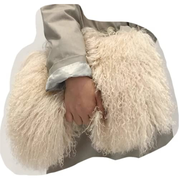 Oversized Real Mongolian Lamb Fur Handbag for Women