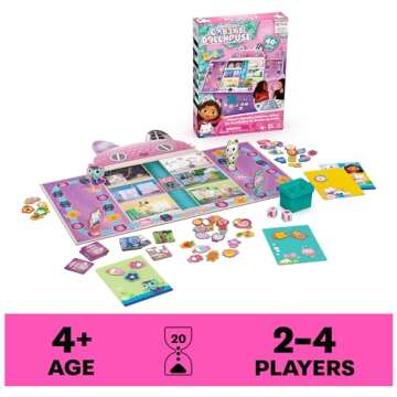 Spin Master Games, Gabby’s Dollhouse Charming Collection Game, Board Game for Kids, Family Games, ...