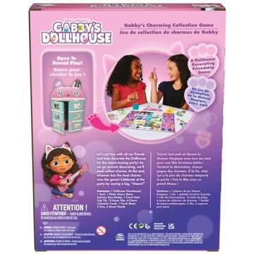 Spin Master Games, Gabby’s Dollhouse Charming Collection Game, Board Game for Kids, Family Games, Preschool Game for Families & Kids Ages 4+