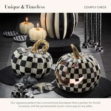 MacKenzie-Childs Elegant Light-Up Pumpkin Decor for Halloween