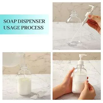 Fixwal 4-Piece Bathroom Soap Dispenser Set for Organizing