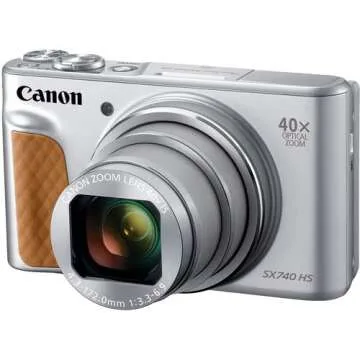 Canon PowerShot SX740 HS Digital Camera (Silver) with 64 GB Card + Premium Camera Case + 2 Batteries + Tripod