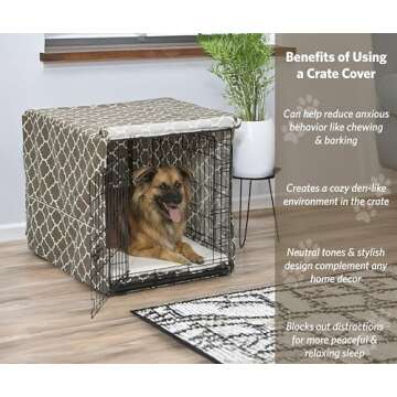 MidWest Homes for Pets Dog Crate Cover, Privacy Dog Crate Cover Fits Midwest Dog Crates, Crate Cover...