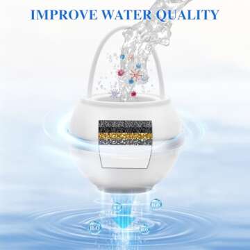 Bathtub Water Filter Remove Chlorine Improve Water Quality to Softer, Smoother Skin, Shower,BPA Free...