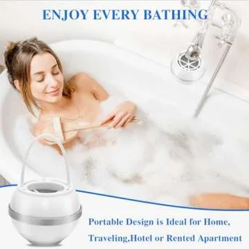 Bathtub Water Filter Remove Chlorine Improve Water Quality to Softer, Smoother Skin, Shower,BPA Free-2,500 Gallons of Filtration