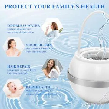 Bathtub Water Filter Remove Chlorine Improve Water Quality to Softer, Smoother Skin, Shower,BPA Free-2,500 Gallons of Filtration