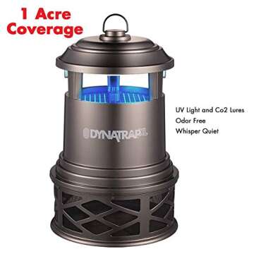 DynaTrap DT2000XLP-TUNSR Large Mosquito & Flying Insect Trap – Kills Mosquitoes, Flies, Wasps, Gnats, & Other Flying Insects – Protects up to 1 Acre