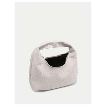 Verdusa Women's Woven Leather Hobo Shoulder Bags Top Handle Braided Underarm Purse Beige One-Size