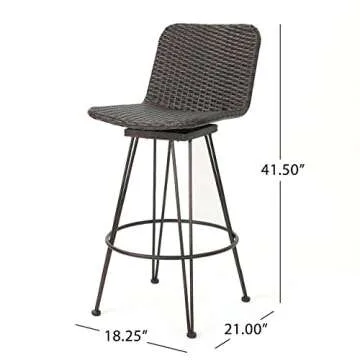 Outdoor Wicker Barstools Set from Christopher Knight Home