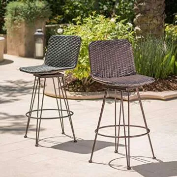 Outdoor Wicker Barstools Set from Christopher Knight Home