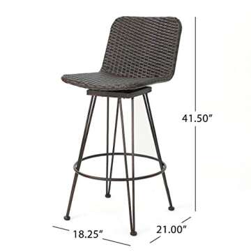 Outdoor Wicker Barstools Set from Christopher Knight Home