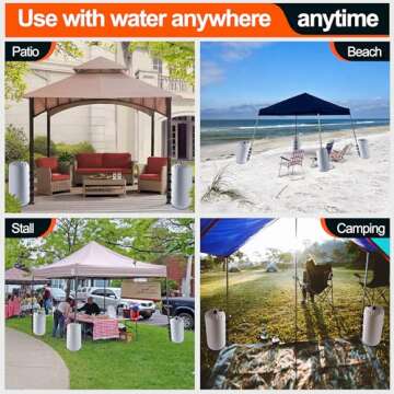 Winsper Canopy Weights Bags Set - Heavy Duty, Windproof, Portable