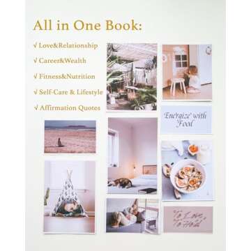 Vision Board Book - 850+ Categorized Vision Board Pictures and Quotes to Visualize Your Dreams & Life Goals, Vision Board Supplies for Clip Art and Collage Book