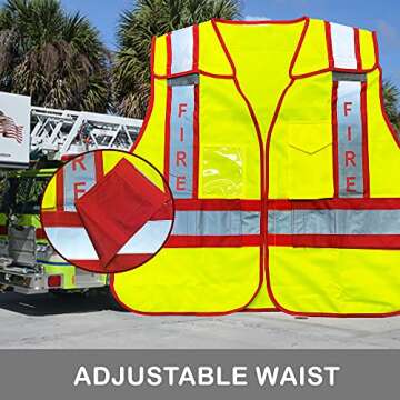 VIEWBRITE Reflective Fire Vest 3X-5X High Visibility Safety Gear