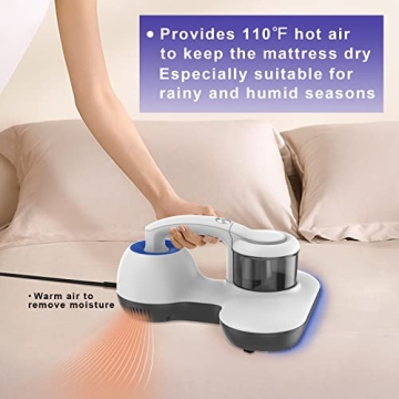 Powerful Mattress Vacuum with UV Light and HEPA Filter