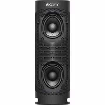 Sony SRS-XB23 EXTRA BASS Wireless Bluetooth Portable Lightweight Travel Speaker, IP67 Waterproof & Durable for Outdoor, 12 Hour Battery, USB Type-C, Removable Strap and Speakerphone, Black