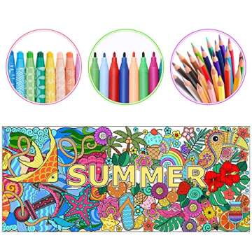Dvbonike Jumbo Mandala Coloring Poster Summer Fun