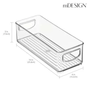 mDesign Versatile Plastic Bathroom Storage Bins