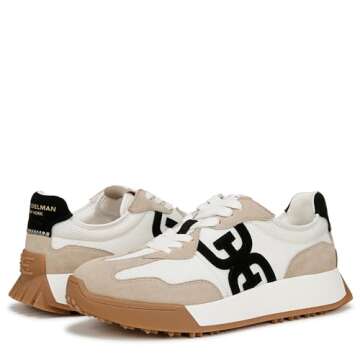 Sam Edelman Langley Sneaker - White/Tan/Black Comfort