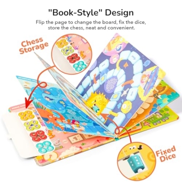 Mideer 6-in-1 Magnetic Board Game for Kids - Travel Fun