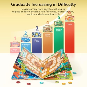 Mideer 6-in-1 Magnetic Board Game for Kids - Travel Fun