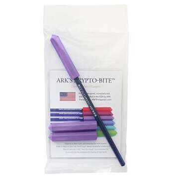 ARK's Krypto-Bite Pencil Topper Chewable Tubes - Made in The USA (3 Pack of Xtra Xtra Tough, Lavender)