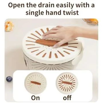 New Draining Basket with Lid for Fresh Food Storage