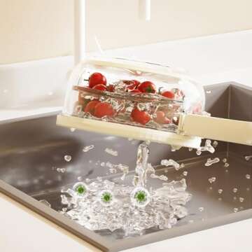 New Draining Basket with Lid for Fresh Food Storage