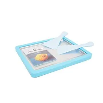 Ice Cream Maker/Pan/Roll - Frozen Yogurt, Sorbet, Gelato - Family Fun, Healthy Alternative DIY at home (Turquoise)