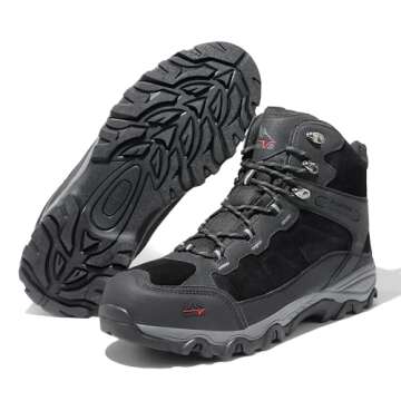 NORTIV 8 Men's Waterproof Hiking Boots Outdoor Mid Trekking Lightweight Mountaineering Shoes,Size 11...