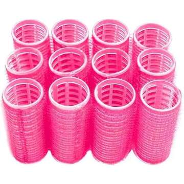 12 Pack Travel Size Self Grip Hair Rollers for DIY Curls