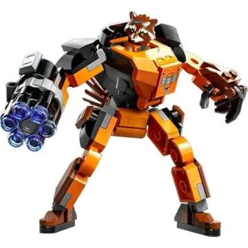LEGO Marvel Rocket Mech Armor Set 76243, Guardians of The Galaxy Racoon Buildable Action Figure Toy, Avengers Collectable Gift Idea for Kids 6 Plus Years Old
