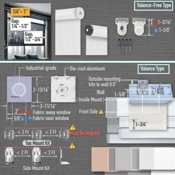 HILADUO Motorized Roller Blinds Smart Custom Shades
