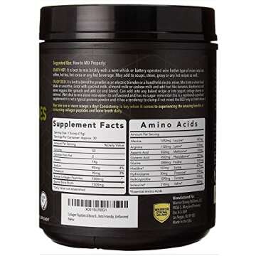 Warrior Strong Wellness Premium Collagen Peptides Bone Broth Powder: Grass Fed Hydrolyzed Collagen B...