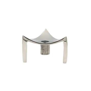 Bloomingville Metal Taper Holder - Triangular Design Nickel Finish