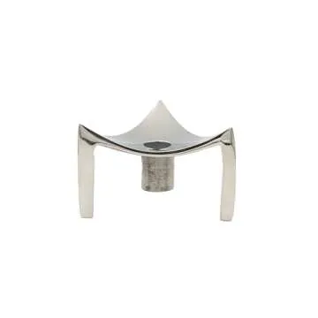 Bloomingville Metal Taper Holder - Triangular Design Nickel Finish