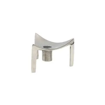 Bloomingville Metal Taper Holder - Triangular Design Nickel Finish